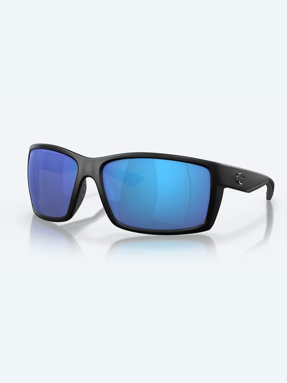 Costa Del Mar Reefton XL Polarized Sunglasses Blue Mirror Lens Black Frame